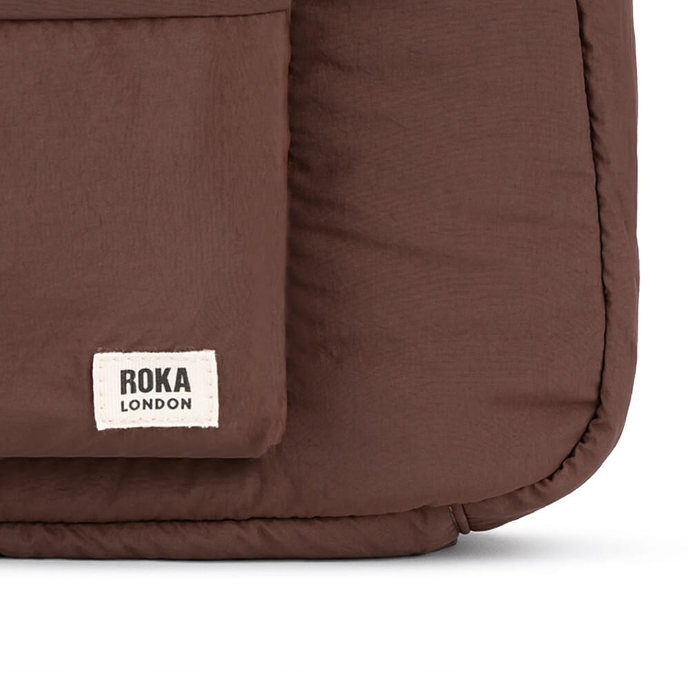 Roka Belsize Medium Puffy Shoulder Bag Chocolate Brown