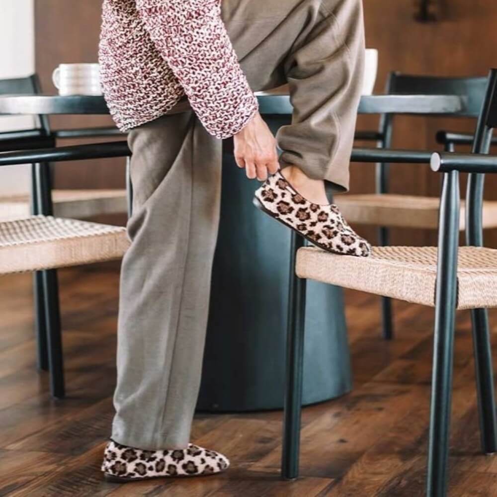 person wearing slippers