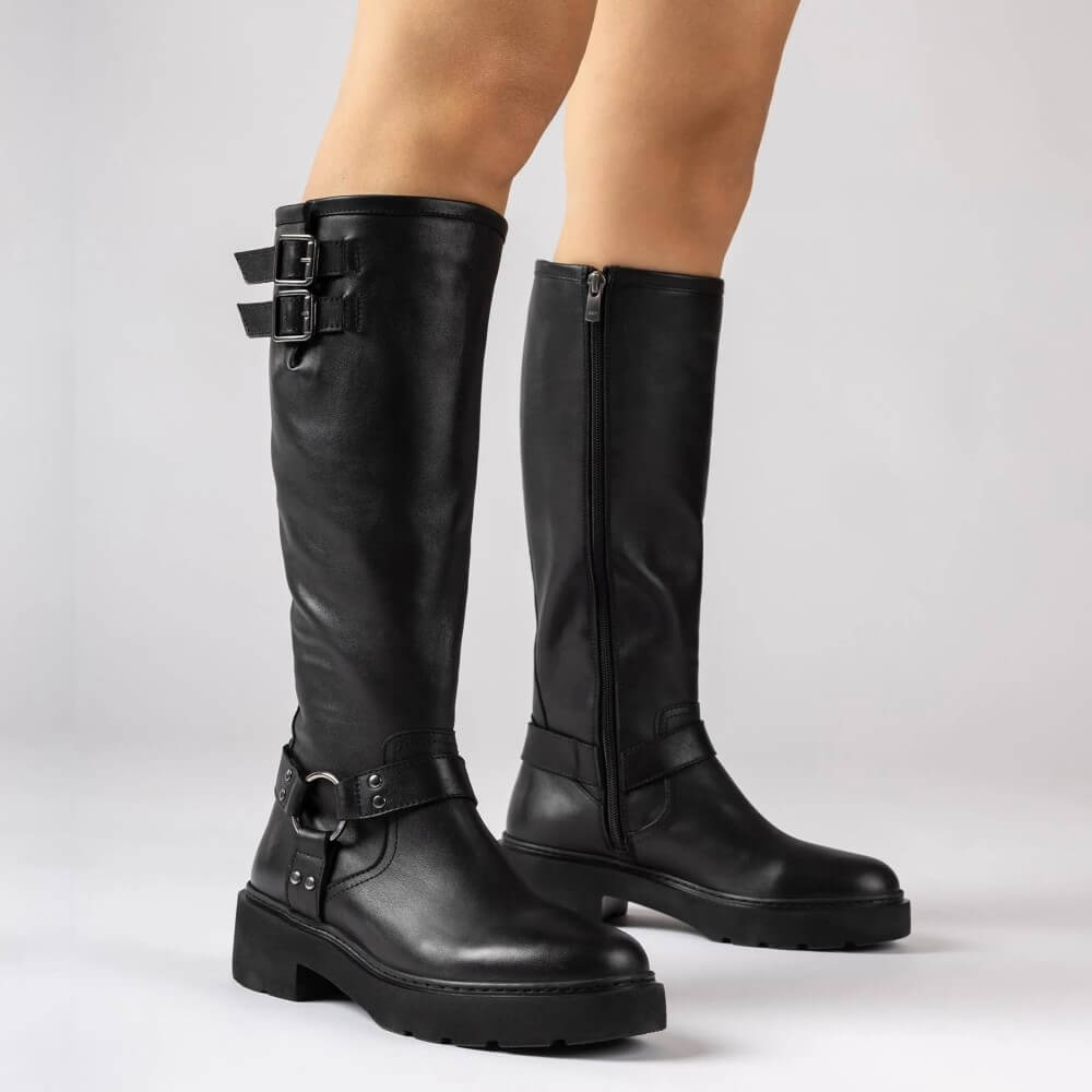 Unisa JECIS Knee High Boot-BLACK