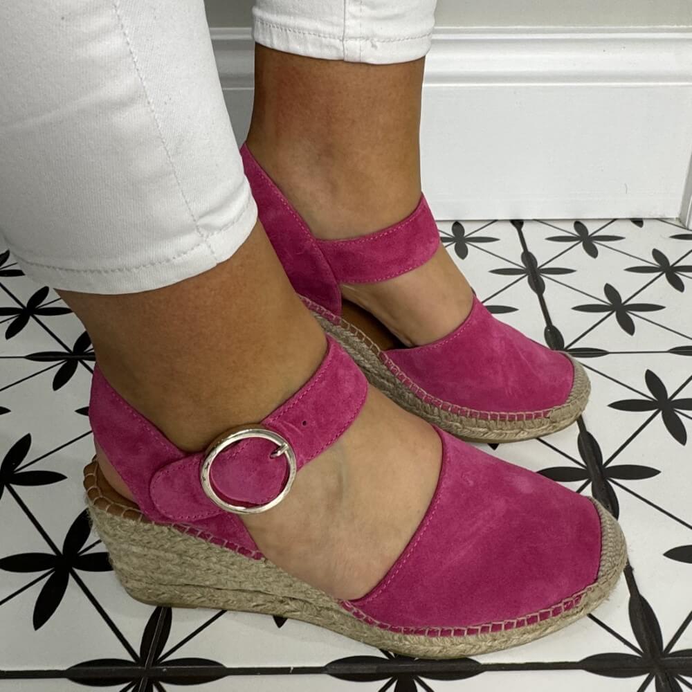 VIGUERA 1922 Wedge Espadrille-FUXIA