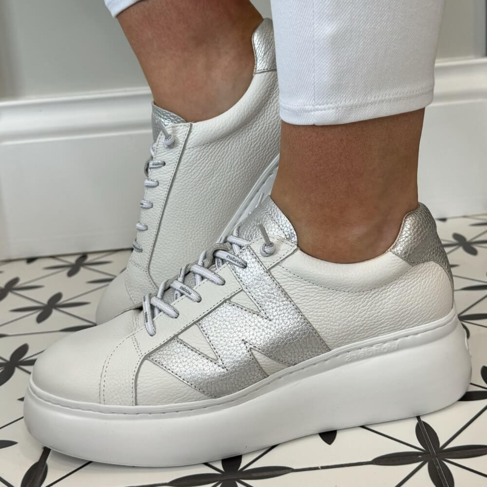 Wonders A-2650 Leather Trainer-OFF WHITE