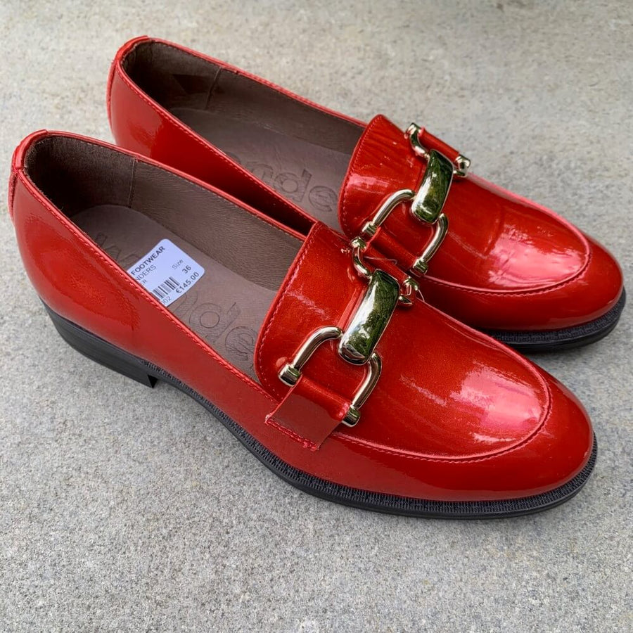 Wondes A-7252 Patent Loafer-RED