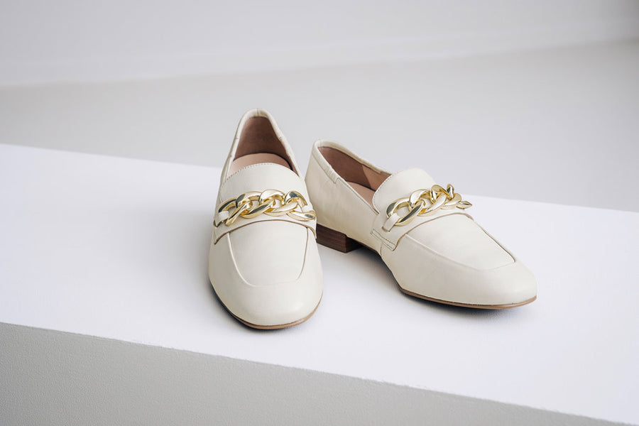 Ara Lyon Leather Loafers 12-51203 H-Fit-CREAM