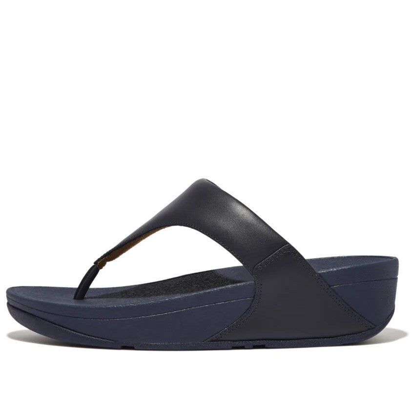 FitFlop Lulu Leather Toe-Post Deepest Blue