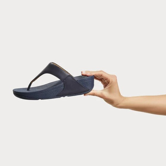 FitFlop Lulu Leather Toe-Post Deepest Blue