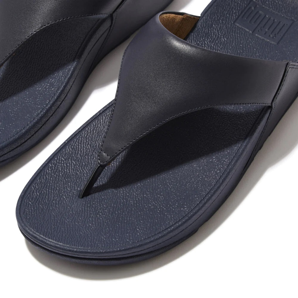 FitFlop Lulu Leather Toe-Post Deepest Blue