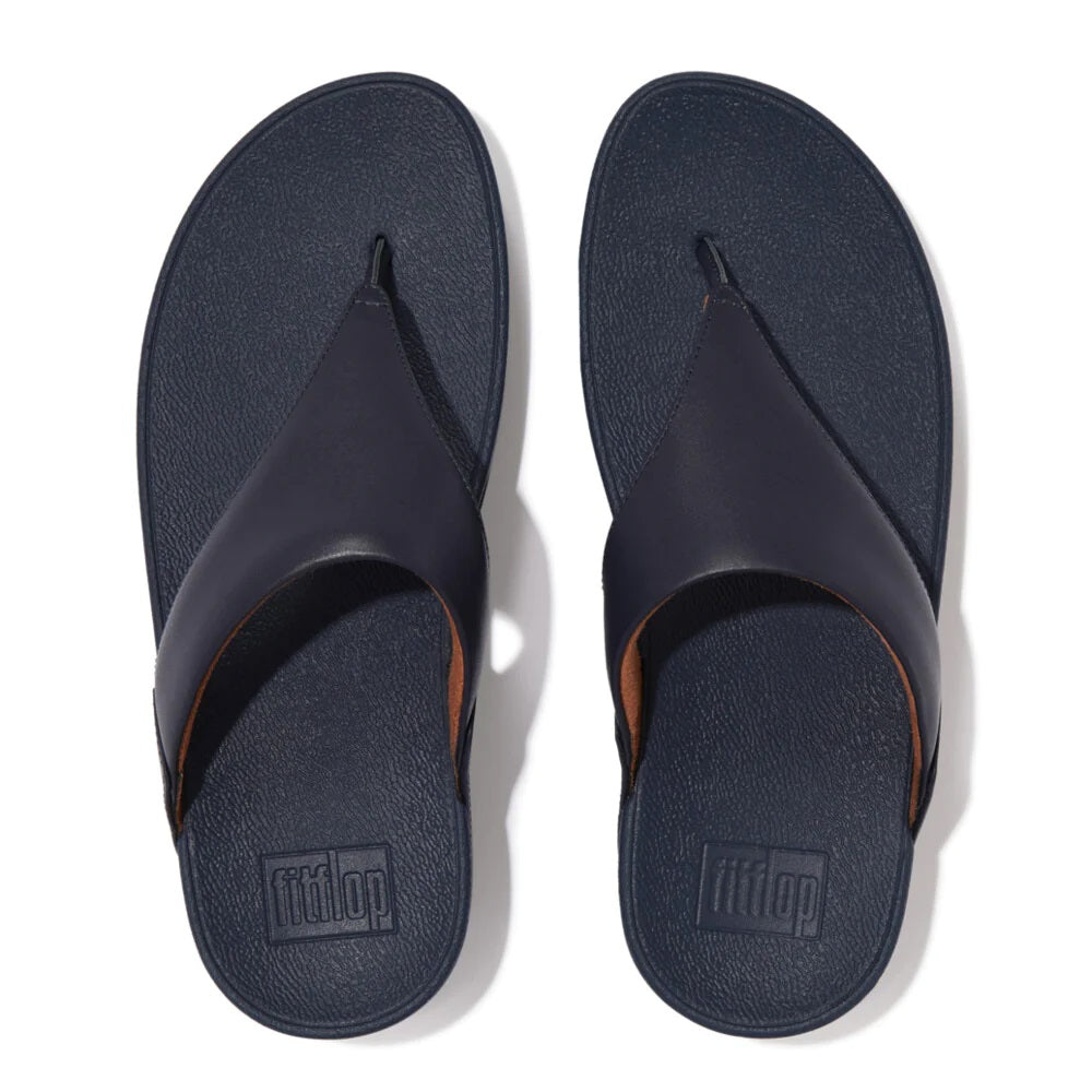 FitFlop Lulu Leather Toe-Post Deepest Blue