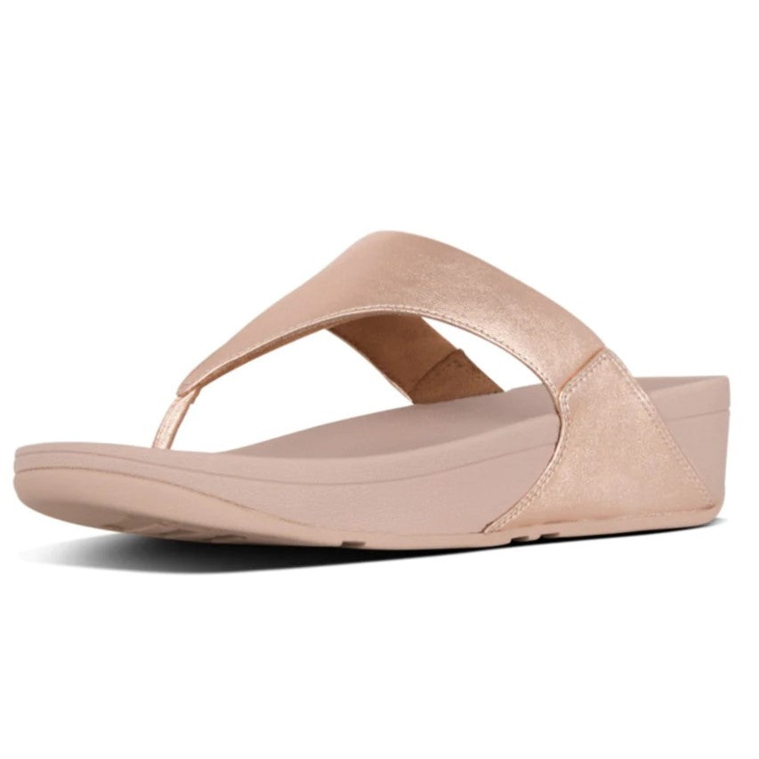 FitFlop Lulu Leather Toe-Post-ROSE
