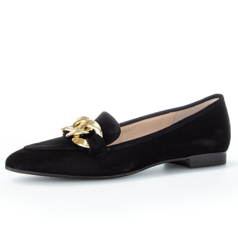 Gabor Suede Loafer 21.301-BLACK