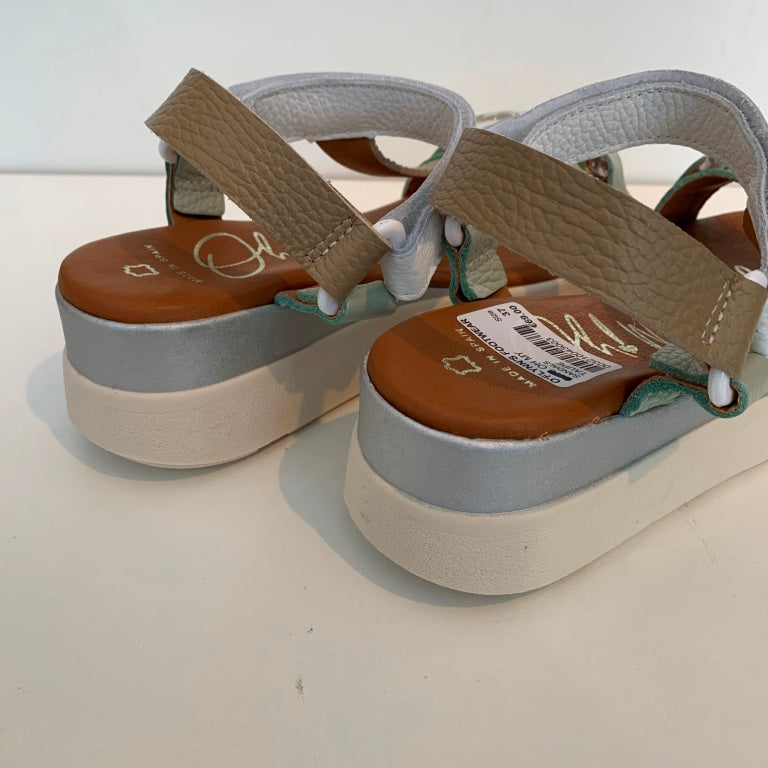 Oh! My Sandals 5009-Mint Green & TAUPE