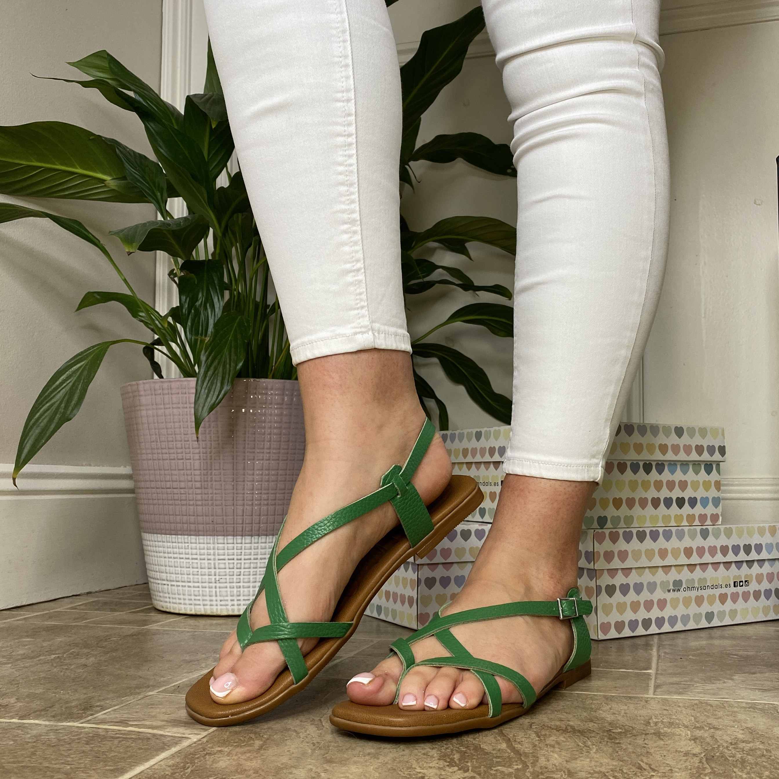 Oh! My Sandals 5152 Athena Verde Green